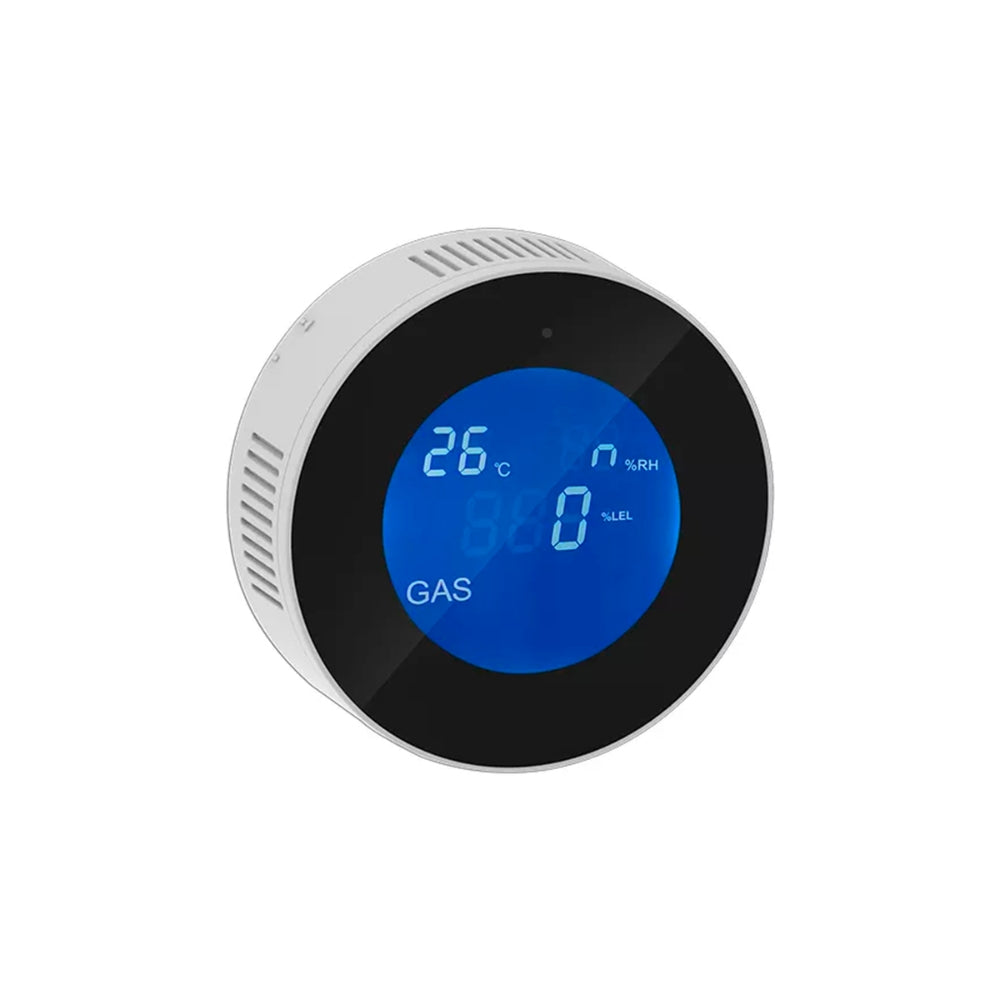 Sensor Detector de Gas Dimax Inteligente WiFi Detecta GLP GNC Deteccion 360° Pantalla LCD Vida Util Sensor 3 años Alarma Integrada 90dB Alimentacion Micro USB R312