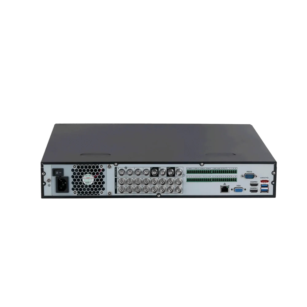 Grabador Dahua Pentahibrido de 16 Canales 4K Wizsense hasta 32ch IP max 12MP H.265+ H.265 4xHDD hasta 16TB 2xHDMI 1xVGA 3xUSB 1xRJ45 Giga 1xRS485 1xeSATA XVR5416L-4KL-I3