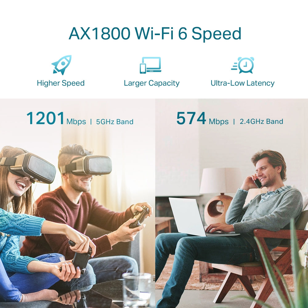 Amplificador TP-Link Repetidor Extensor de Señal WiFi 6 Mesh AX1800 doble banda RE605X