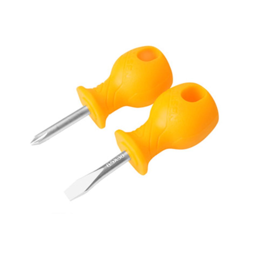 Set de 2 Destonrilladores Tolsen Cortos con Mango de Agarre Ergonomico 20734