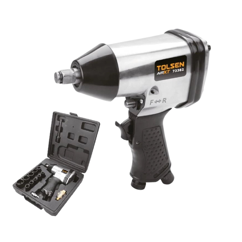 Juego de de 17 Llaves de Impacto Tolsen de Aire 1/2" Presion de Aire 6.2Bar Consumo 20L/min 73382