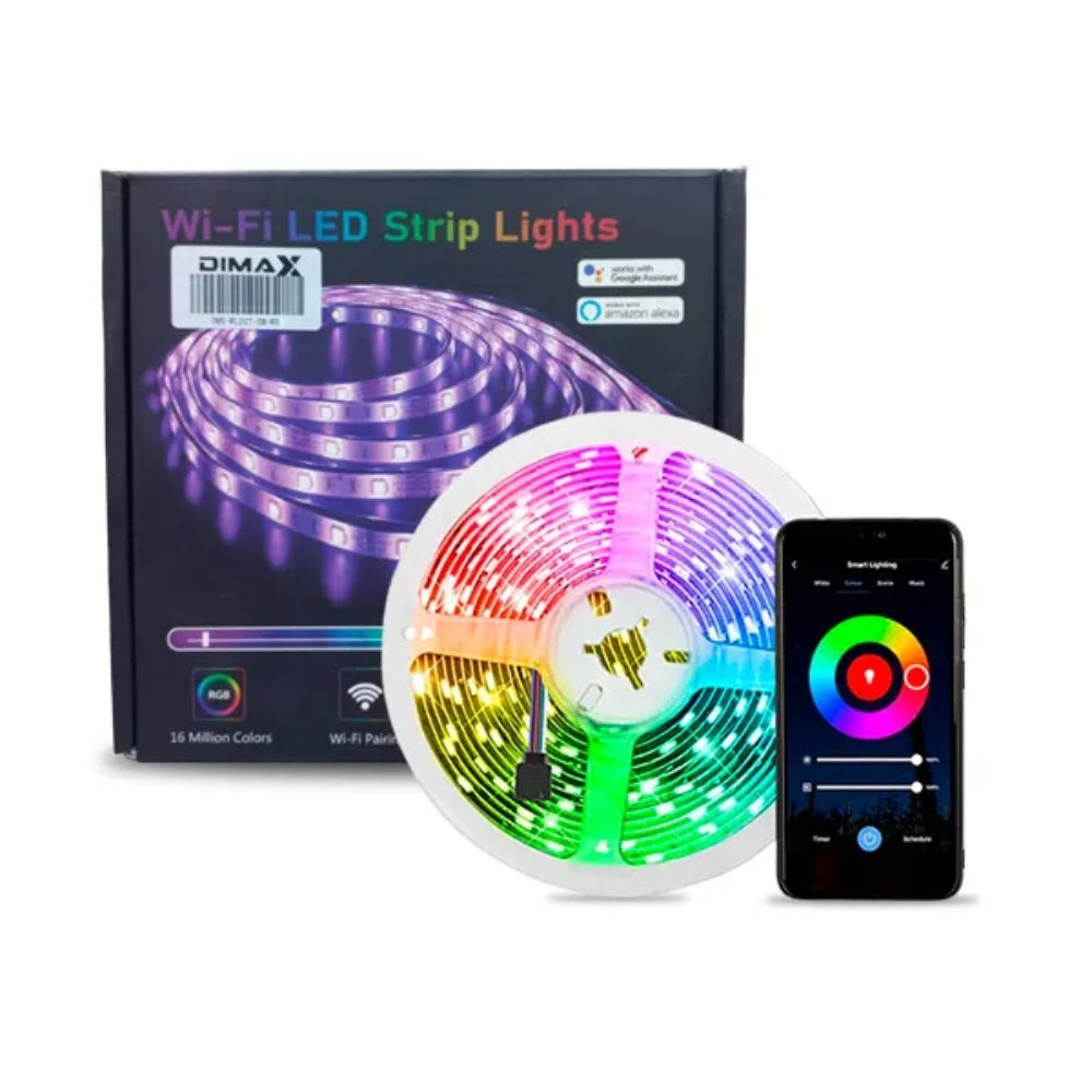 Tira de Luz LED Dimax Smart de 5M WiFi Bluetooth DMS-WL007-5M-WB