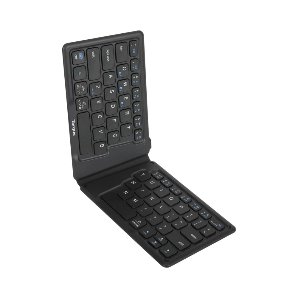 Teclado Targus Ergonomico Plegable Diseño Ultracompacto Compatible con Windows Andriod iOS iPadOS Conectividad Bluetooth hasta 3 Dispositivos AKF003ES