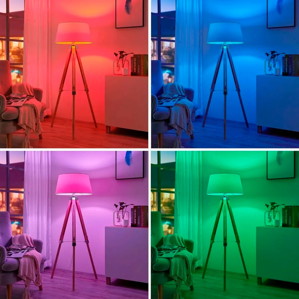 Bombilla Foco Dimax Smart RGB+CW E27 9 Watts WiFi Bluetooth Control por Voz Alexa y Google S103