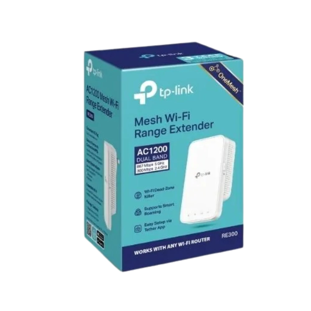 Extensor de Cobertura TP-Link AC1200 One Mesh WiFi 2.4 y 5.0GHz Modo AP RE300