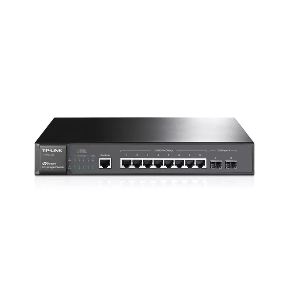 Switch TP-Link Jetstream 2 Puertos SFP 8 Puertos Gigabit Funciones L2 L3 L4 TL-SG3210