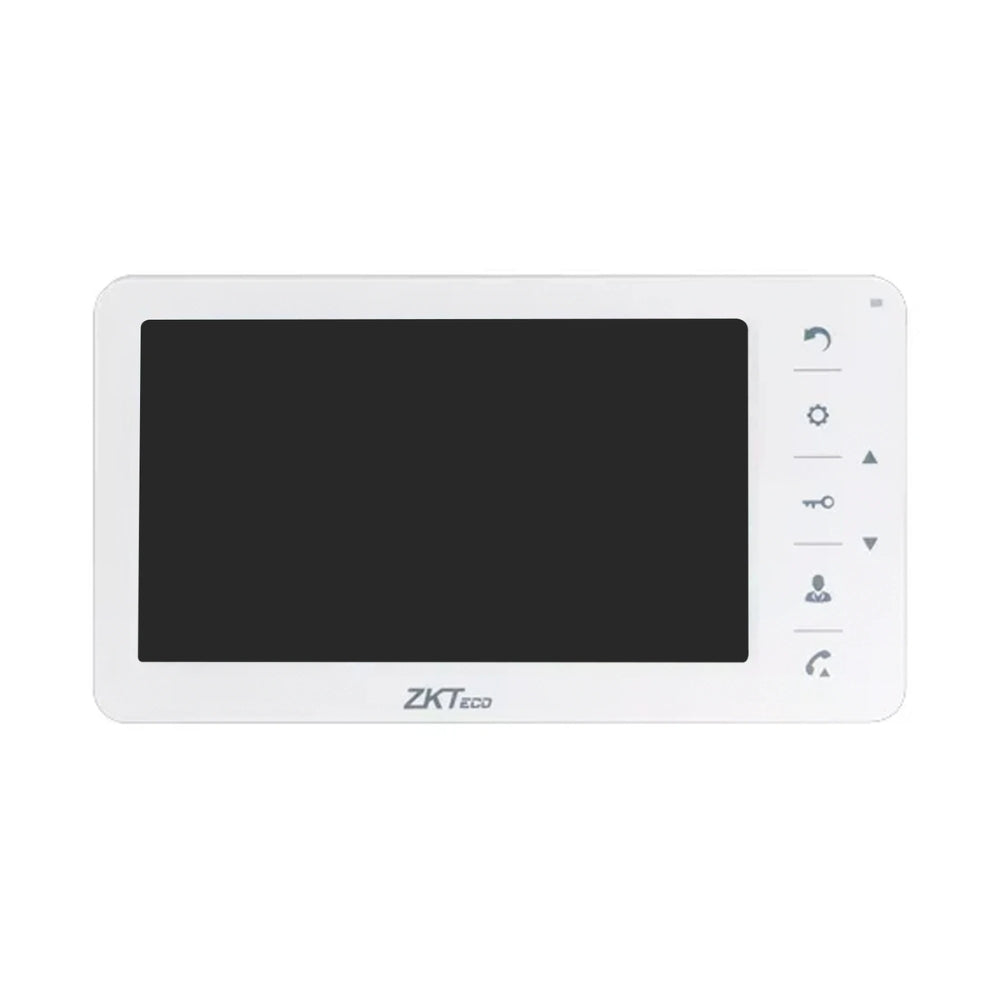 Monitor Zkteco para Interior Pantalla LCD 7” 4 Cables Alimentacion Video Audio Tierra 15Vdc X00604012