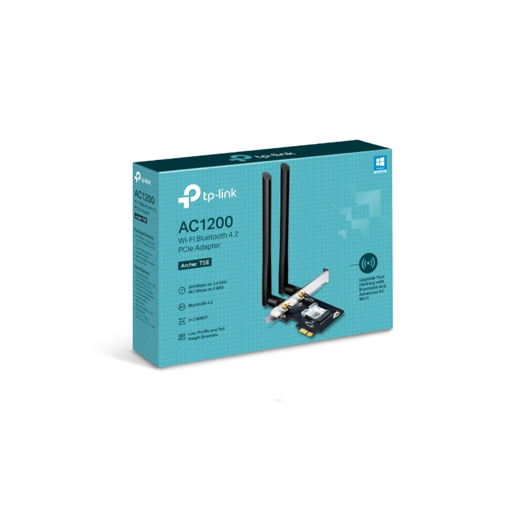Tarjeta de Red Inalambrica TP-Link AC 1200Mbps PCI Express Bluetooth 4.2 2 Antenas Externas ARCHER T5E