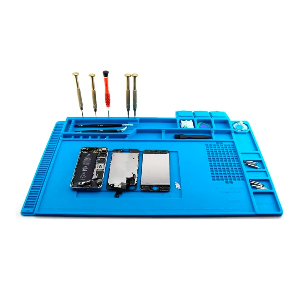 Alfombrilla Dimax Antiestatica Medida 45x30cm de Silicona para Trabajos de Reparacion Organiza y Almacena Piezas Y008