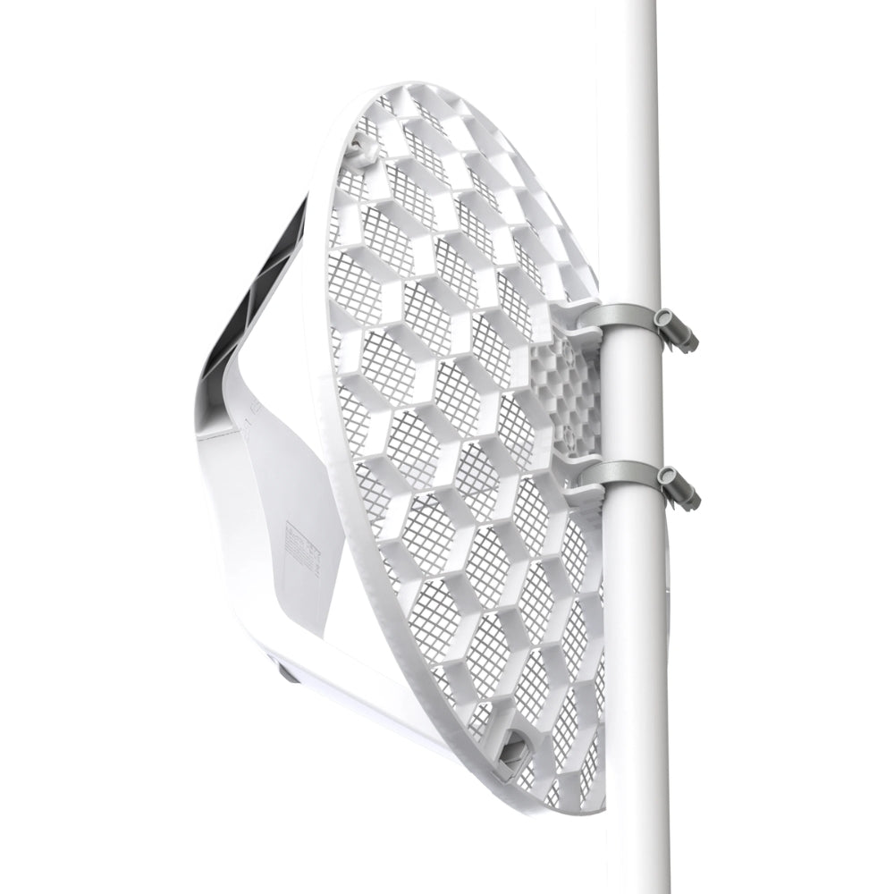 Kit de 3 Antenas para Radio Enlace Mirkotik Frecuencia 5GHz Ganancia 24.5dBi Potencia 25dBm 802.11 A/N 1 Puerto Ethernet 100Mbps PoE CPU 60Mhz RAM 64MB Licencia Nivel 3 RBLHG5KIT