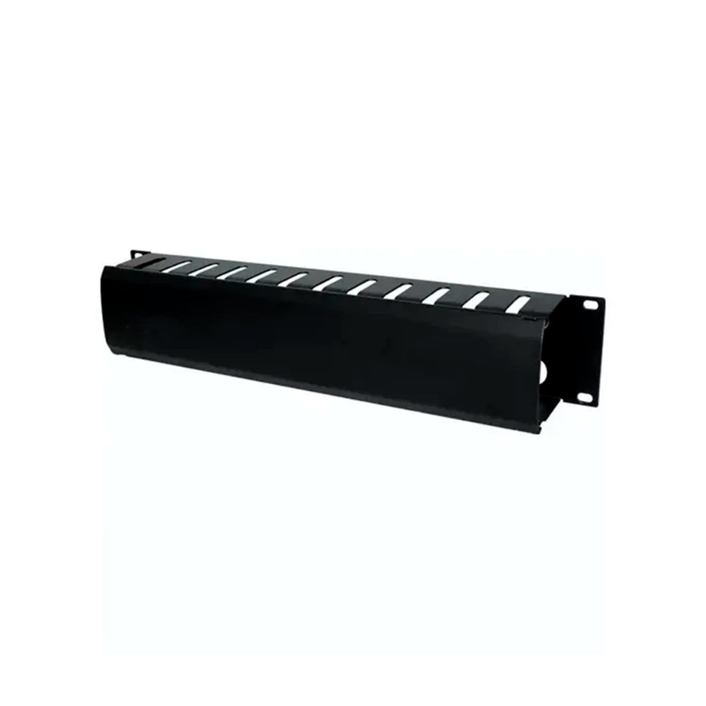 Organizador Dimax de 2U para Rack de 19" Metalico con 12 Ranuras con Tapa No incluye Tornillos color Negro C854