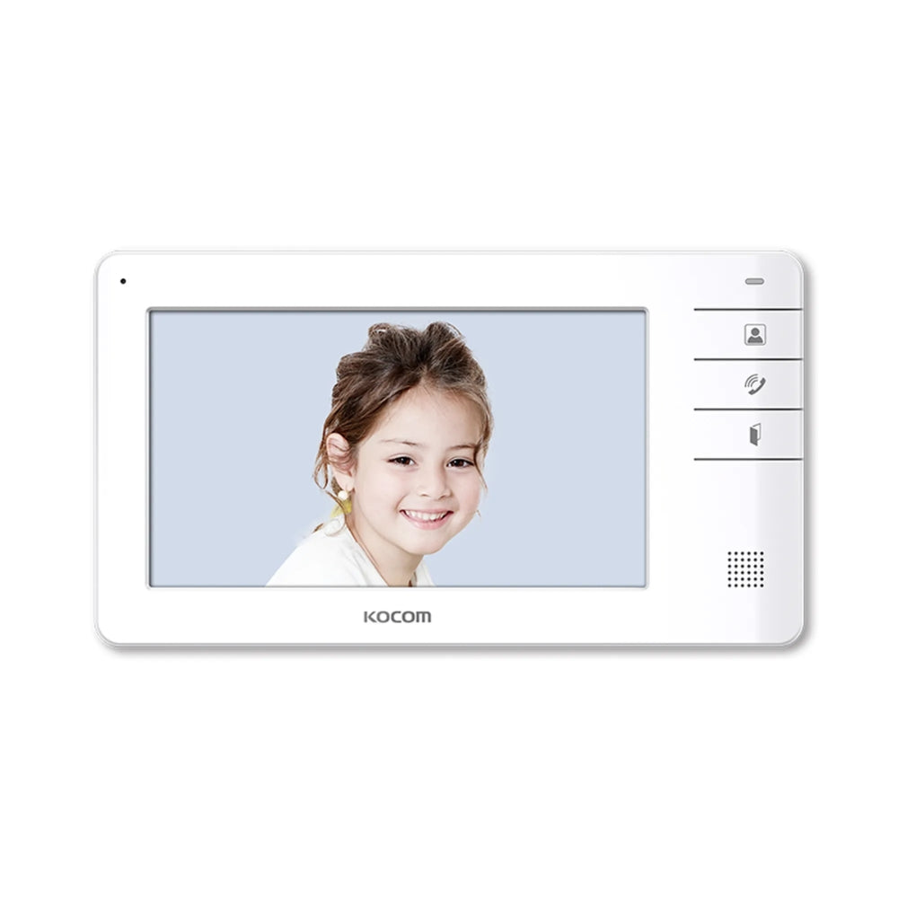 Monitor Kocom Adicional de 7" color LCD Comunicacion del Sistema de Manos Libres KCV-S701EBCDC