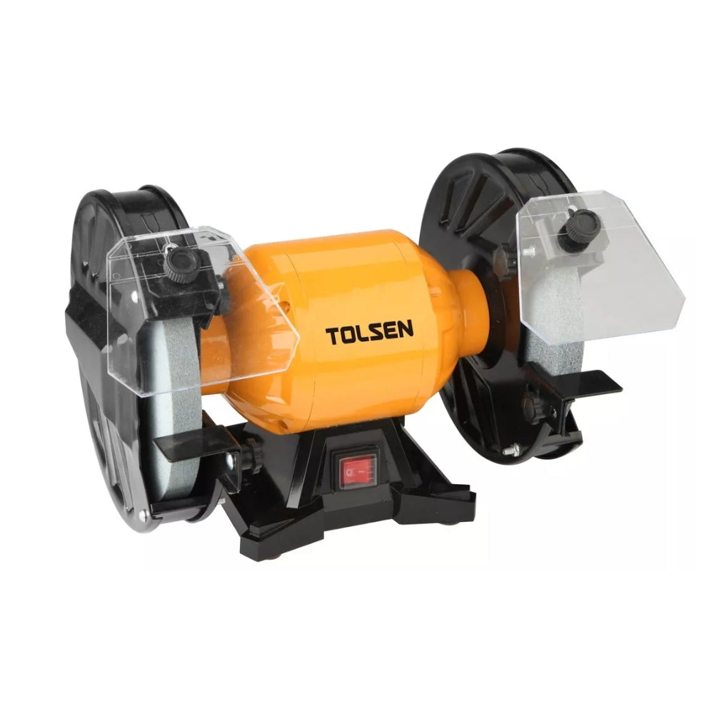 Amoladora de Banco Tolsen de 6" Potencia 150Watts Base de Aluminio 79646