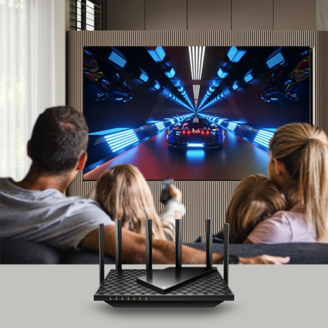 Router TP-Link Inalambrico AX5400 6 Antenas Doble Banda 2.4 y 5GHz 1xWAN 4xLAN MU-MIMO Hasta 100 Dispositivos ARCHER AX72