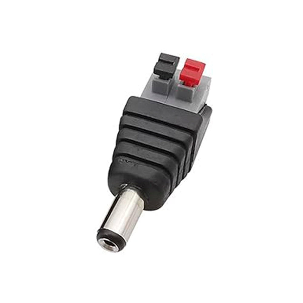 Bolsa de 10 Plug DC Macho con Bornera a Presion Dimax Facil Instalacion Ideal para CCTV Fuentes de Poder Z041