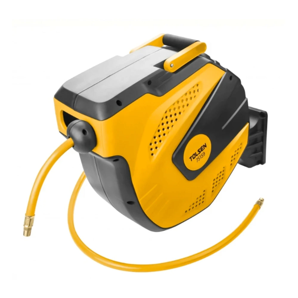 Enrollador de Manguera Tolsen Automatico Industrial Presion de Trabajo 10Bar 150PSI Conexion 1/4" Rosca Macho BSPT 73159