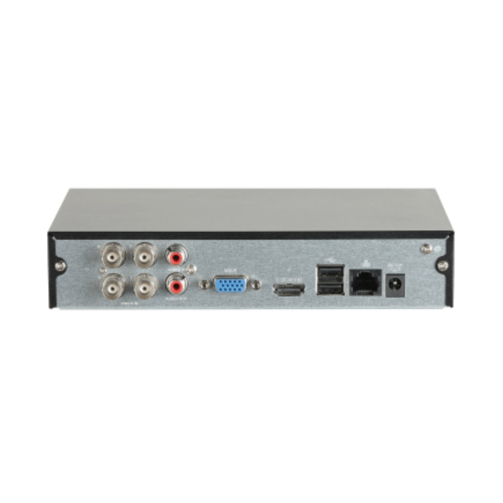 Grabador Dahua Cooper 4 Canales Wizsense 6ch IP max 6MP SMD Plus Soporta HDCVI, AHD, TVI, CVBS, IP incluye 1xSSD 1TB 1xHDMI 1xVGA 2xUSB Audio 1I/1O 1xRJ45 DH-XVR1B04H-I(V2.0)-SSD