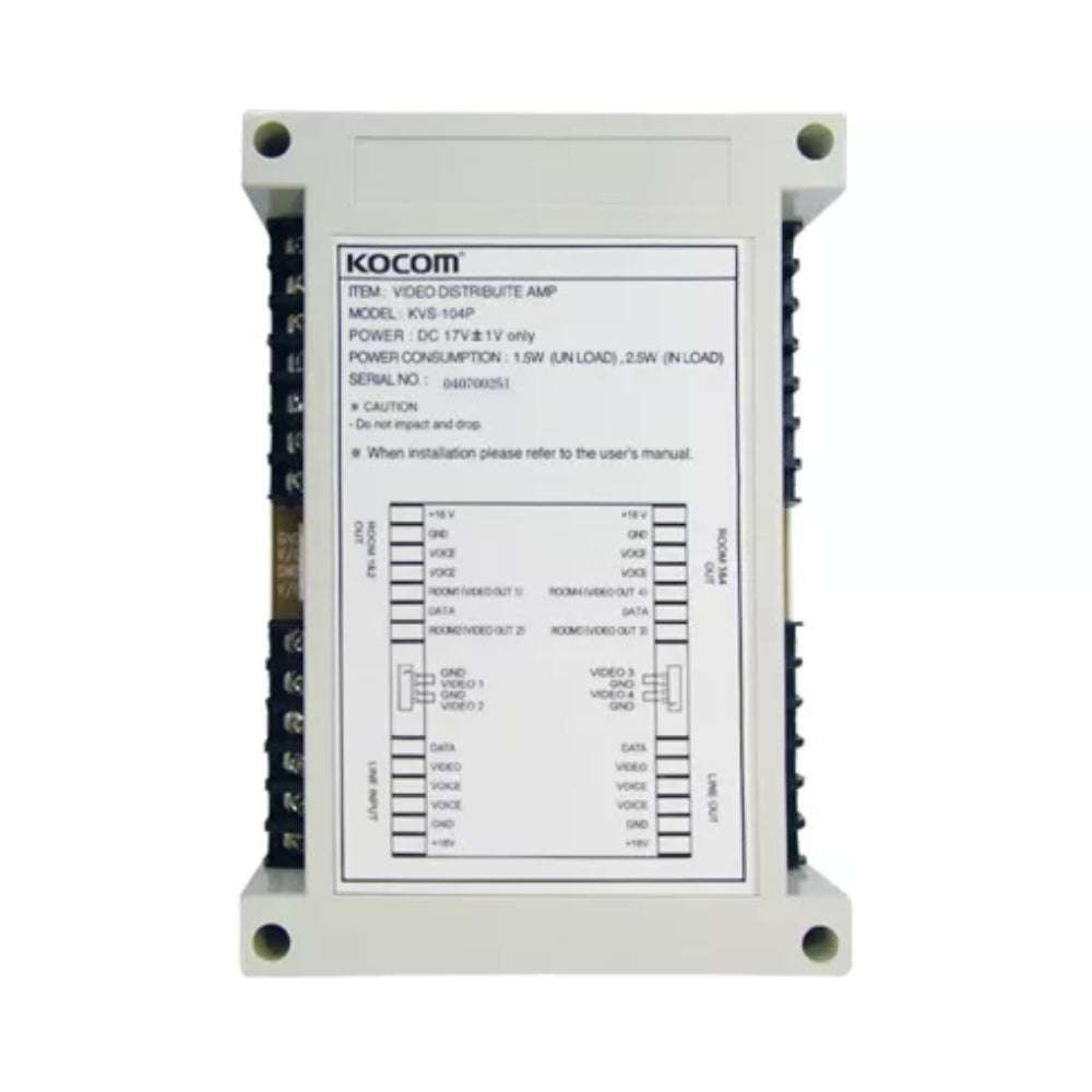 Divisor Kocom para Sistema de Multiapartamento Compatible con KLP-C420R hasta 4 Apartamentos KVS-A4P