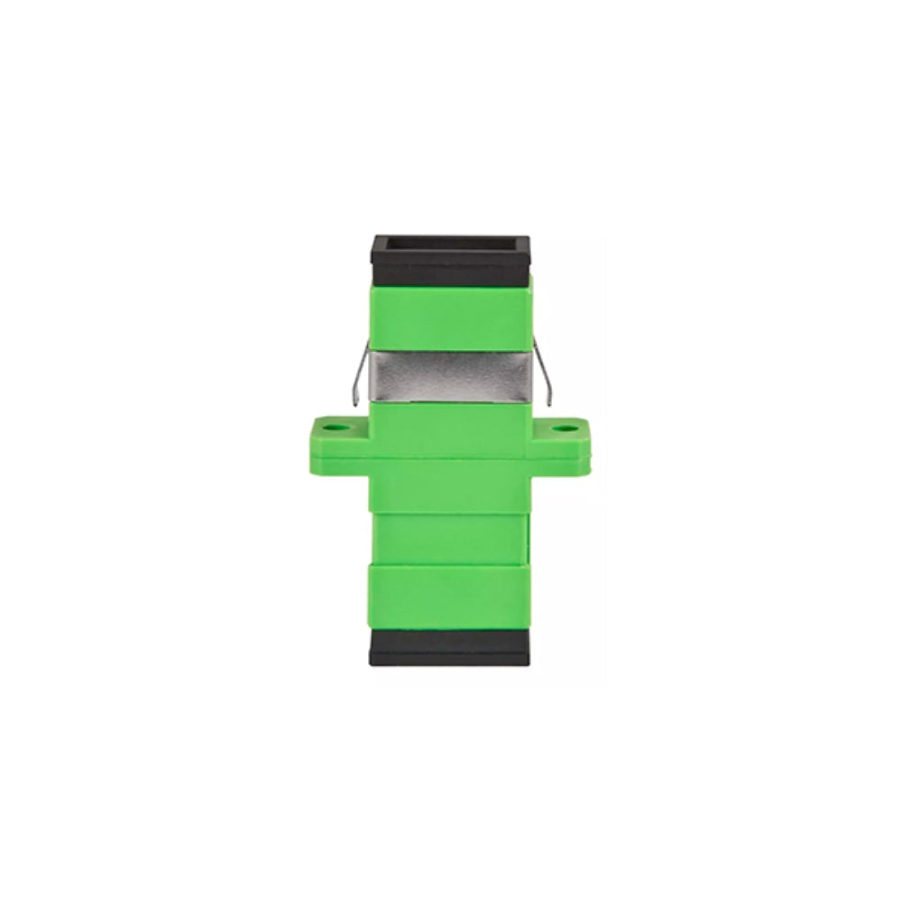 Adaptador de Fibra Optica Dimax SC/APC Monomodo o Multimodo Perdida maxima 0.5 Reutilizable hasta 10 Veces color Verde C836