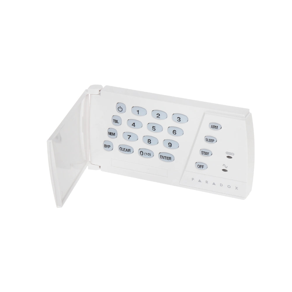 Teclado de Alarma LED Paradox Cableado de 10 Zonas y 1 particion Iluminacion de Teclas Compatible con MG5050 y Serie SP K636