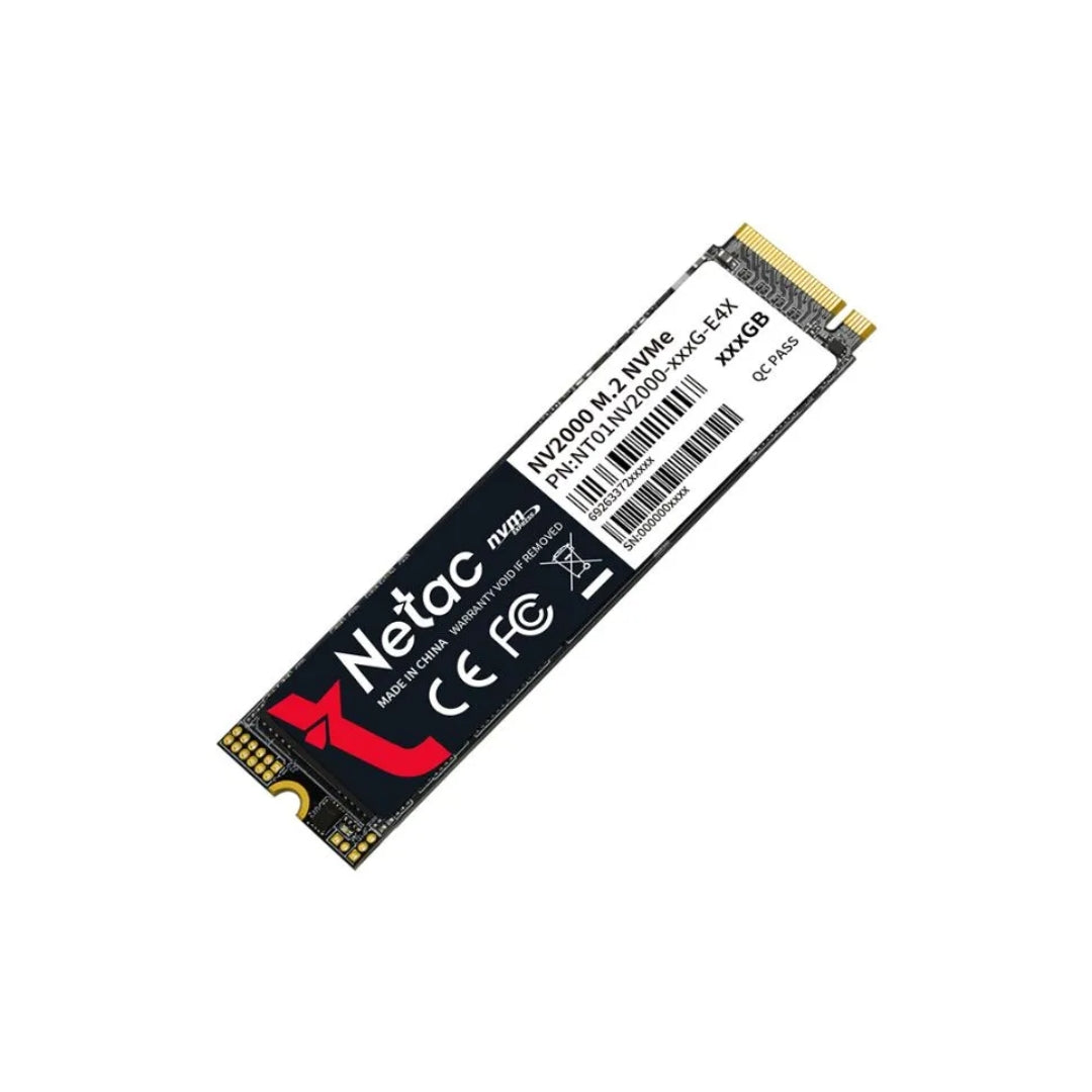 Disco Duro Netac SSD 512GB NV2000 PCIe 3 x4 M.2 2280 NVMe 3D NAND R/W hasta 2500/1950 MBps NT01NV2000-512-E4X