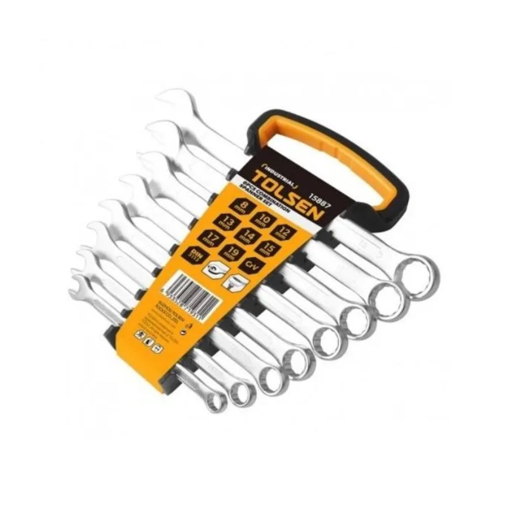 Set de 8 Llaves Combinadas Tolsen Medida mm Cromado 15887