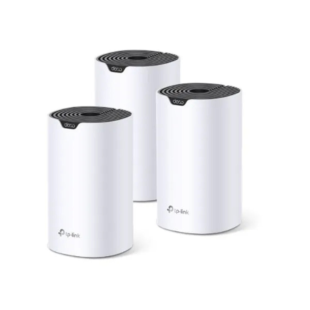Set de 3 Piezas Sistema WiFi5 Mesh TP-Link AC1200 2 Puertos Gigabit Router AP Roaming Conexiones sin Lag Control Parental Deco S4(3-PACK)