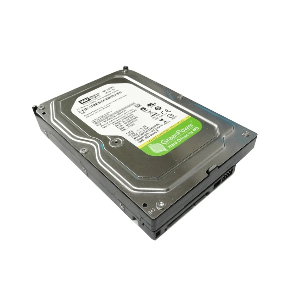 Disco Duro Western Digital Verde 1TB 5400RPM Sata 6Gbps 3.5" para Video Vigilancia Reacondicionado WD10EURX
