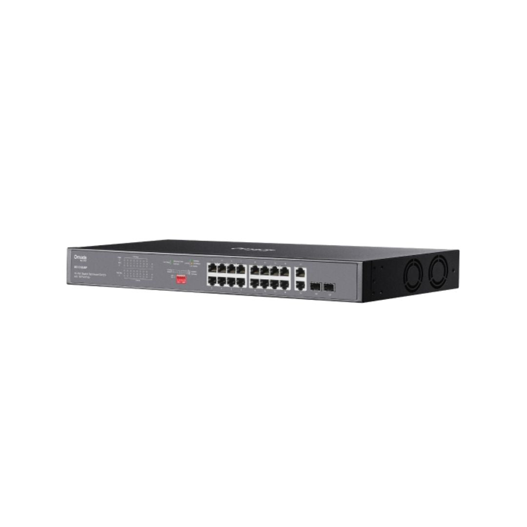 Switch TP-Link Omada 802.3AT/AF 2 Puertos Combo SFP/RJ45 16 Puertos Gigabit POE+ 250Watts DS1018GMP