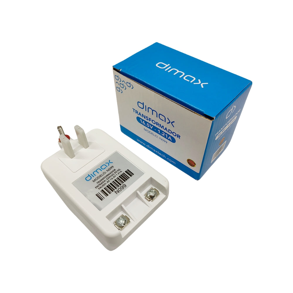 Transformador Dimax Salida 16.5VAC 1.2Amp para Alarmas y Chapas N099