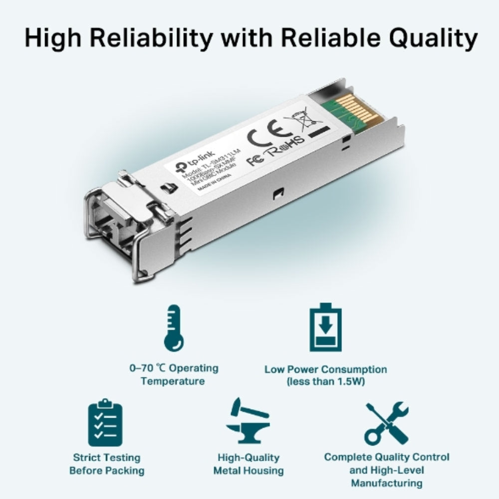 Modulo SFP TP-Link Multimodo Full Duplex Full Duplex 1.25Gbps 850nm Alcance 550m SM311LM
