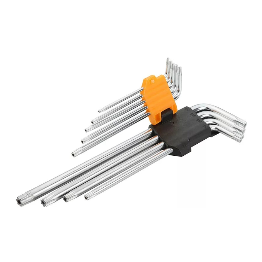Set de 9 Llaves Hexagonales Tolsen Extralargo Tipo Tork 20057