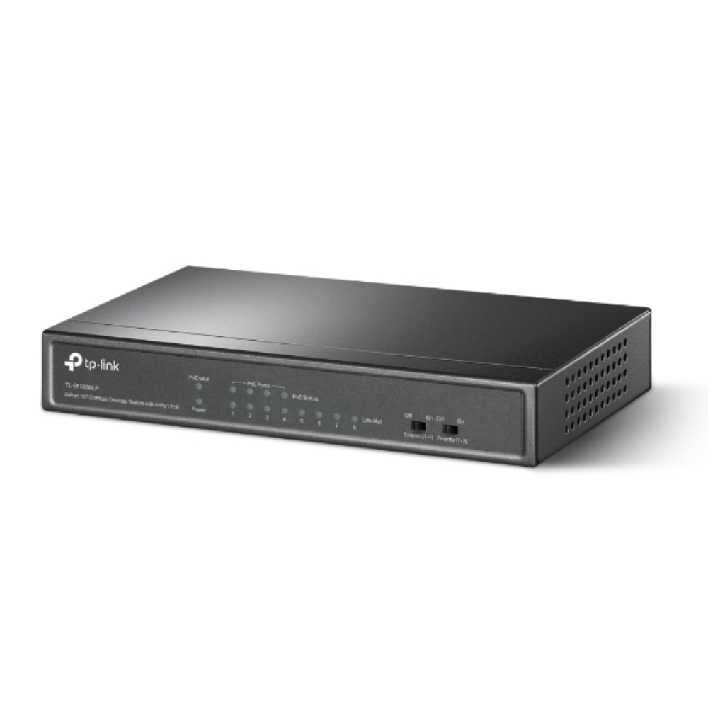 Switch TP-Link 8 Puertos Escritorio 8 puertos 10/100Mbps POE en 4 Puertos TL-SF1008LP
