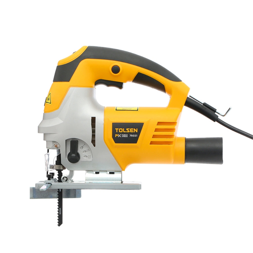 Sierra Caladora Tolsen de 800Watts Velocidad de Corte 800 a 3200 RPM Maximo Acero 8mm Madera 80mm 79551