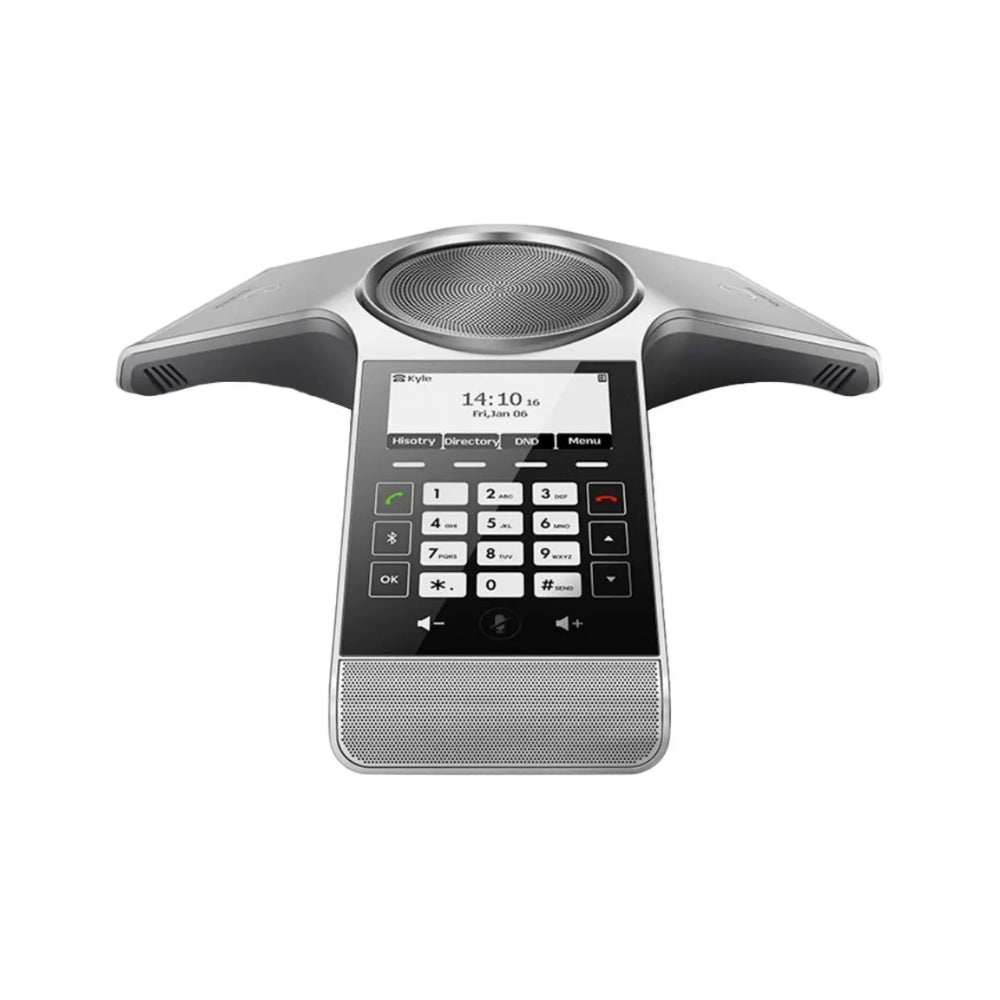 Telefono de Conferencia Yealink Pantalla Tactil 3.1" Capta Sonido 360° Alcance 6metros Vincula con PC o Celular Puertos USB WiFi Bateria 7800mAh CP930W-BASE