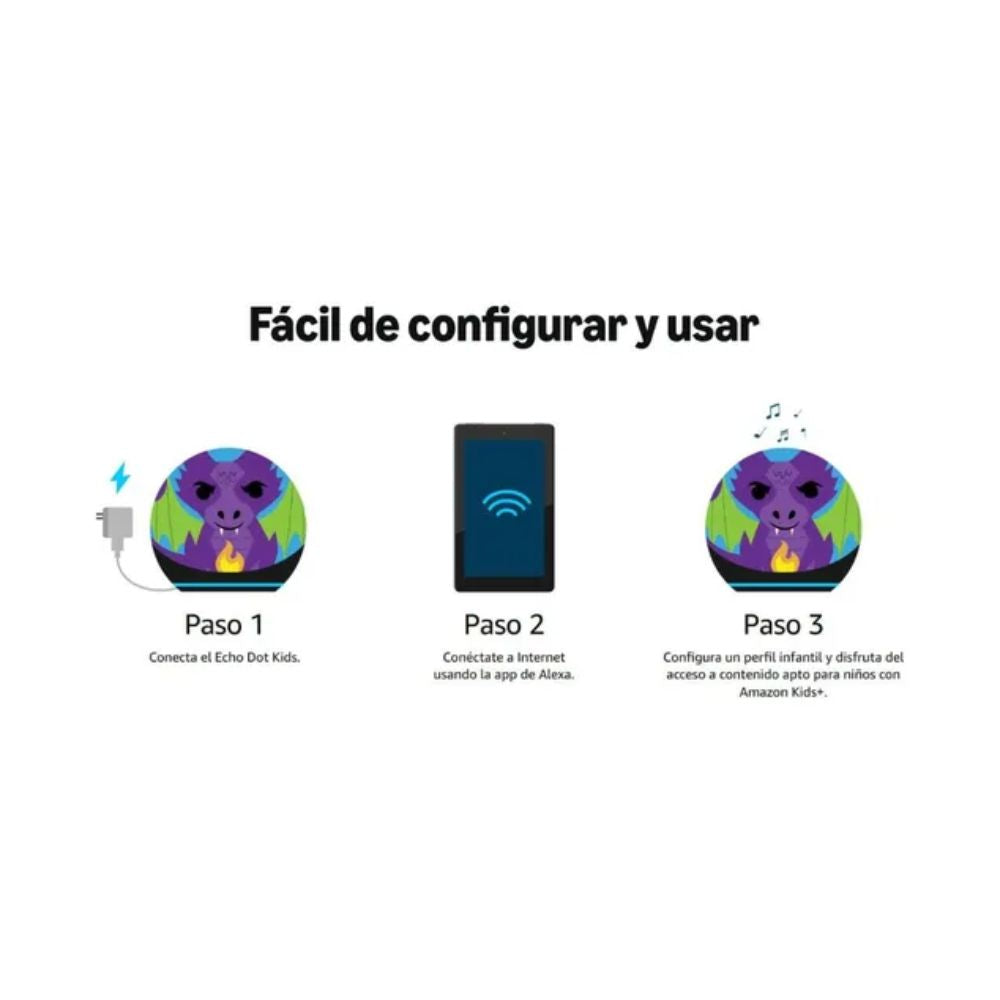 Parlante Inteligente Amazon Echo Dot 5ta Gen Kids Edition Sonido Vibrante y Claro Control Parental Integrado WiFi Doble Banda Diseño Buho C2N6L4-OWL