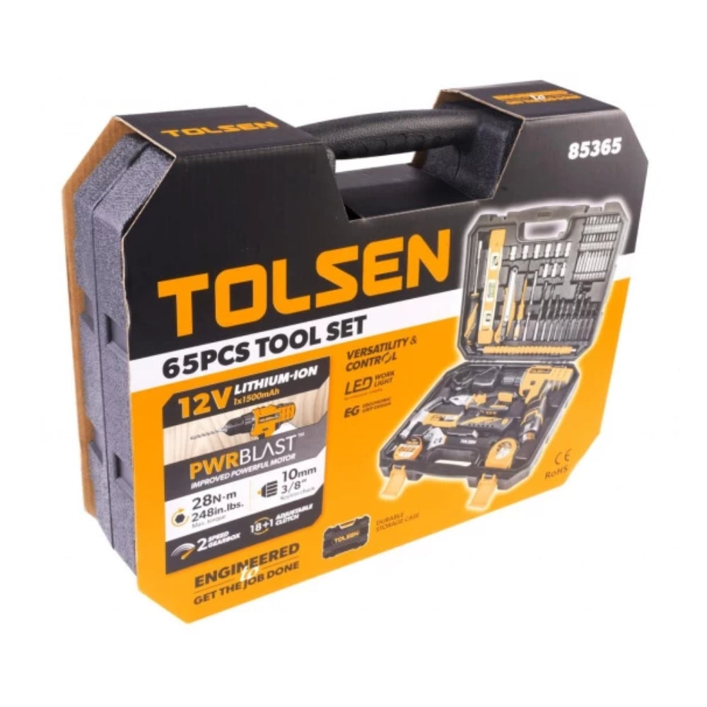 Maletin de Herramientas Tolsen con 65 Piezas 85365