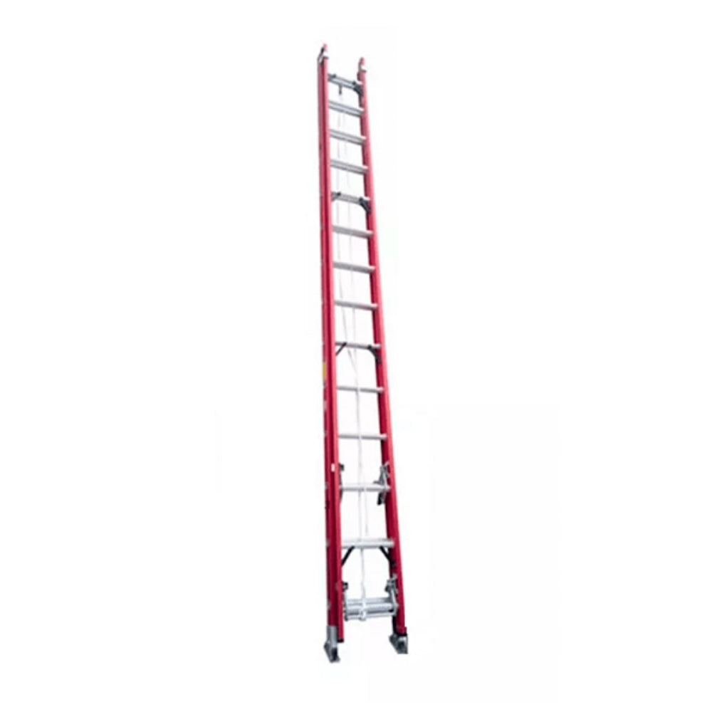 Escalera Dimax Extensible 12x12 hasta 6.50M 24 Peldaños Fibra de Vidrio con Peldaños de ALuminio Peso Maximo 120Kg N077