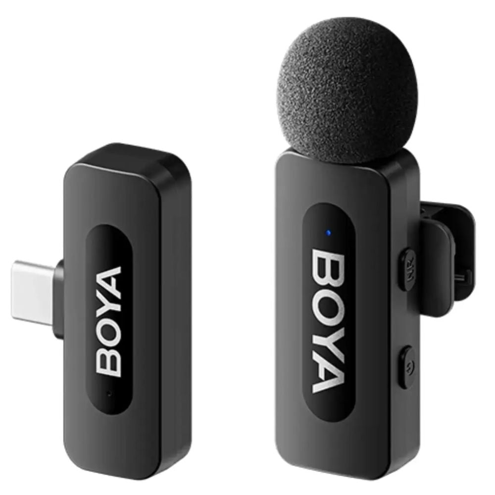 Microfono Inalambrico Boya Ultracompacto Omnidireccional 360grados Conector USB-C Cancelacion de Ruido Alcance hasta 50metros BY-XM6-S2