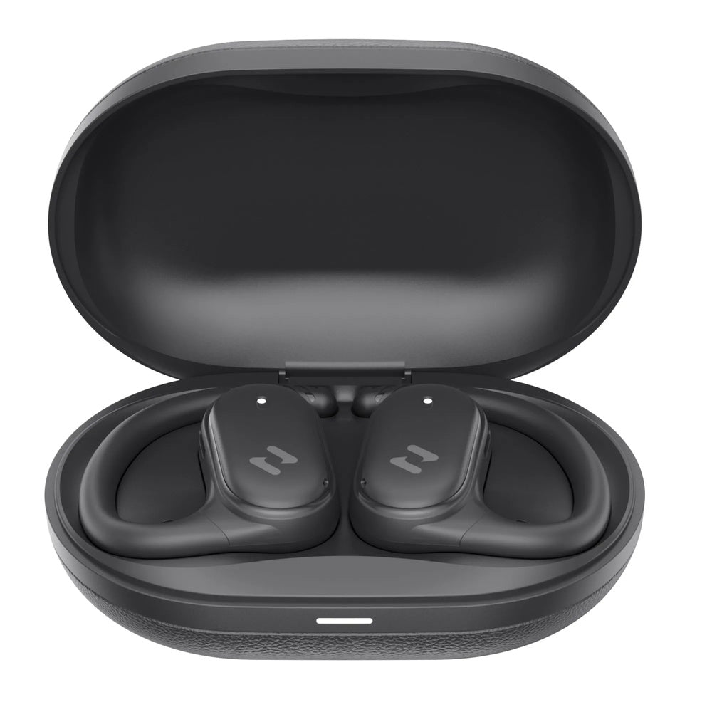 Auriculares Havit TWS de Oido Abierto Reduccion de Ruido AMB Bateria hasta 8.5 horas IPX5 color Negro OWS915-BK