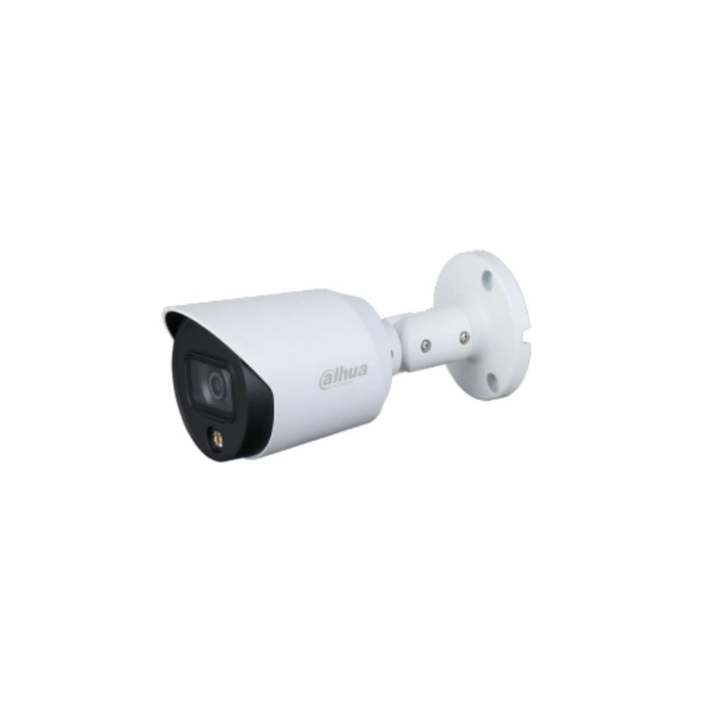Camara Dahua HDCVI Bala 5MP Lente 2.8mm Metalico Full Color Audio Luz 20m CVI CVBS AHD TVI IP67 HAC-HFW1509TN-A-LED-28-S3