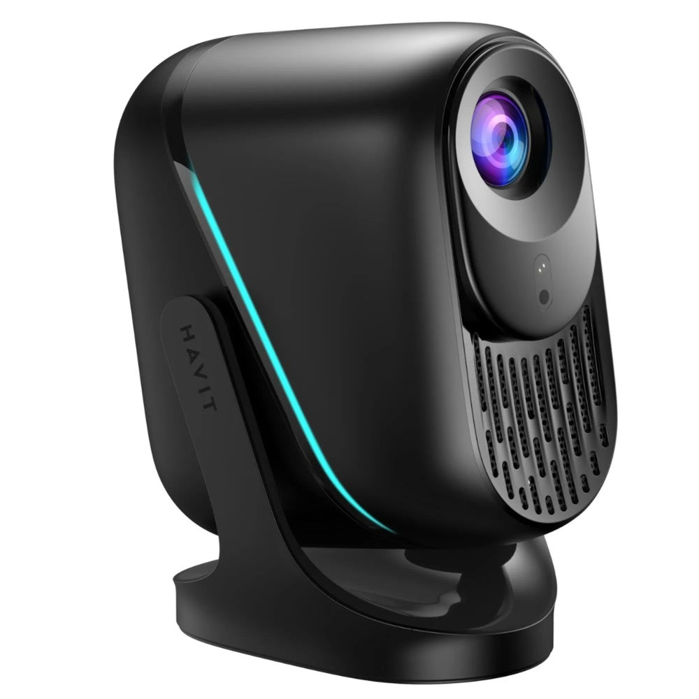 Proyector Havit FullHD 1080P hasta 150" 250 ANSI Lumens Android 13 Inclinacion 90° Enfoque Automatico PJ220 PRO-EU-BK