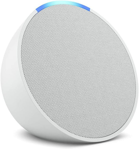 Parlante Amazon Alexa Echo Pop 1ra Gen Sonido HiFi Doble Banda 2.4 y 5.0GHz Bluetooth color Blanco Glaciar C2H4R9-WH