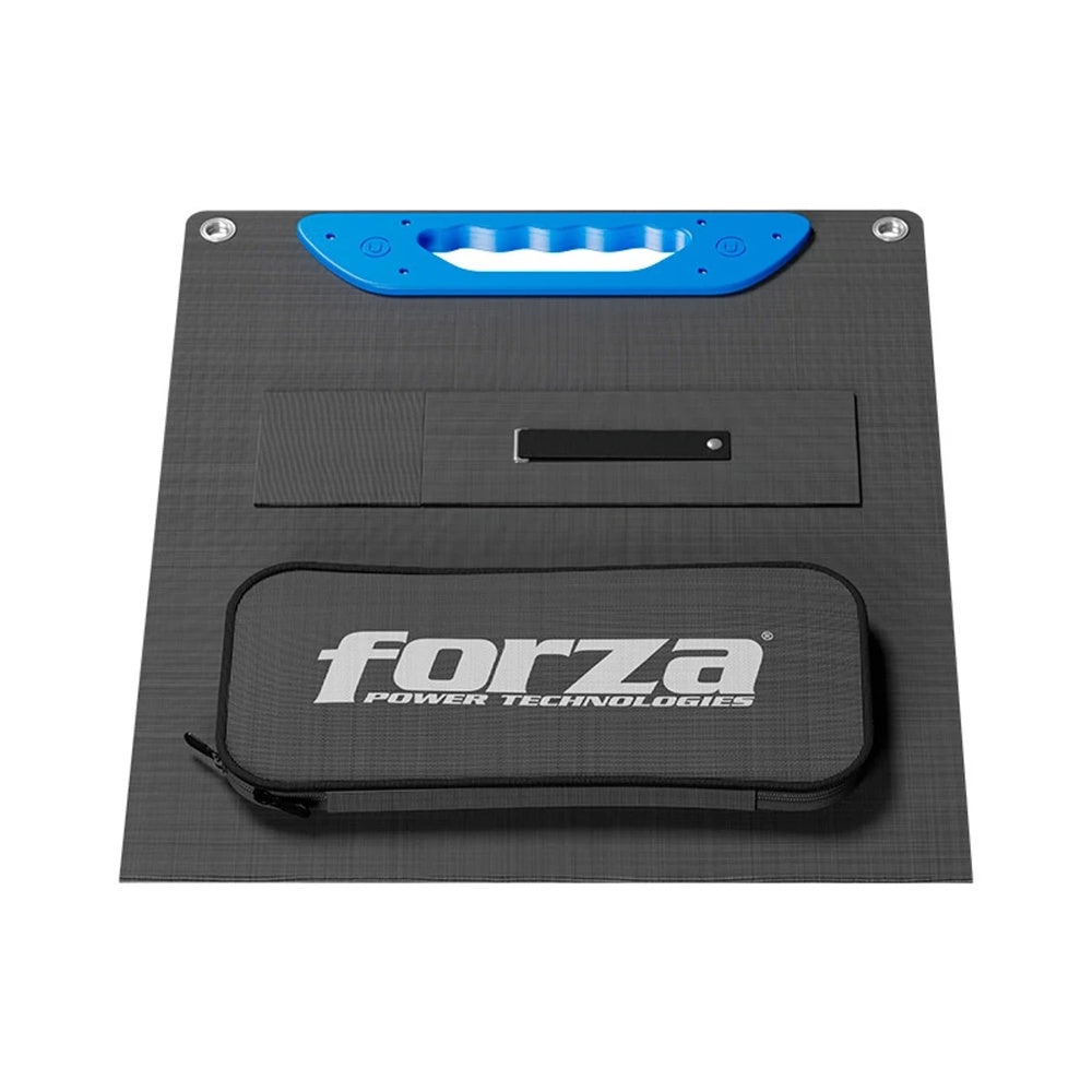 Panel Solar Portatil Forza 60Watts Monocristalino y Sistema de Carga Versatil con Puntas Intercambiables IP65 FPV-T060W