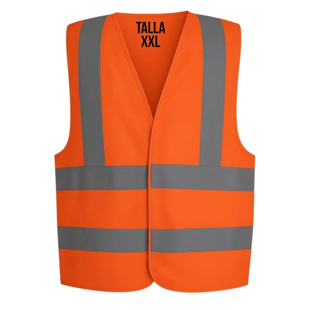 Chaleco Reflectivo Ackerland con Cierre KP color Naranja Talla XLL RP0843