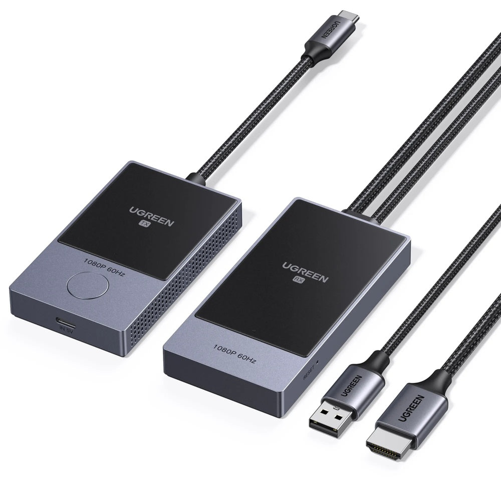 Extensor HDMI Ugreen Inalambrico de 30M con Transmisor y Receptor de Video 5GHz Soporta 1080P a 60Hz Puerto USB-C 35031A