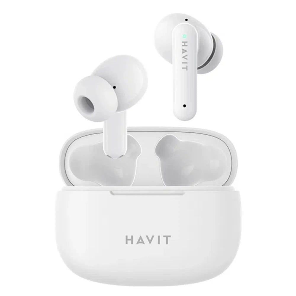 Auriculares Havit Inalambrico Control Tactil Llamada Nitida Graves Potentes BT v5.3 Bateria 5H Puerto USB-C TW967 PRO-WH