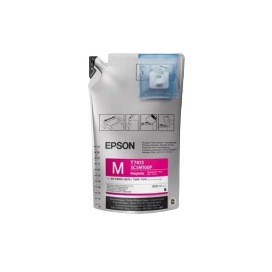 Cartucho de Tinta Epson T741 Ultrachrome DS para Plotter de Sublimacion color Magenta de 6L T741320
