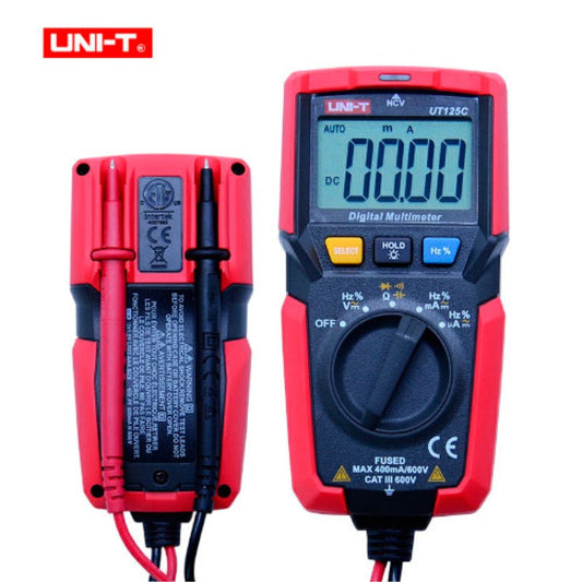 Multimetro Uni-t Digital de Bolsillo Voltaje hasta 600 AC DC Corriente hasta 400mA AC DC UT125C