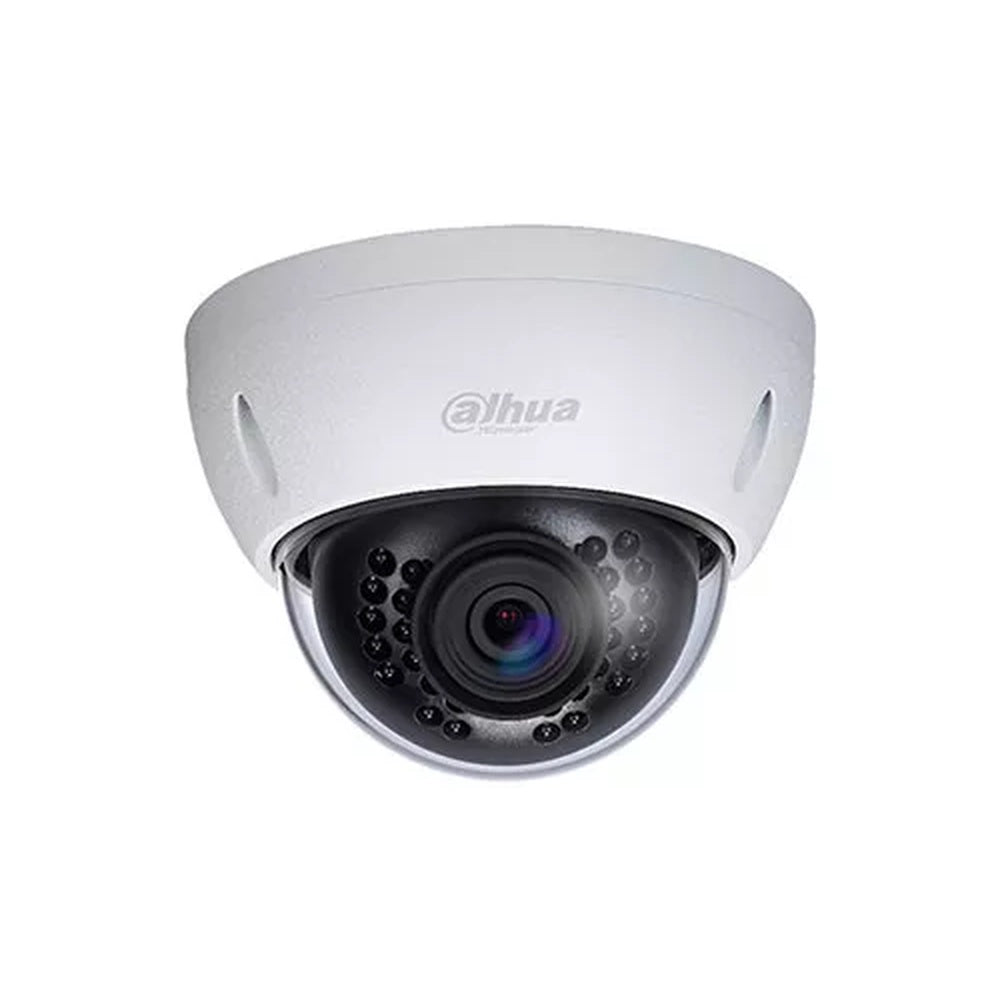 Camara Dahua IP Domo 8MP Metal/Plastico Lente 4mm Luz 20 metros OnVif PoE 802.3AF IK10 IP67 IPC-HDBW4800EN